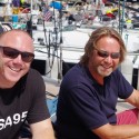 Pulling the Plug Hassebas navigator and skipper, Alexander Reggio and Olaf Litjens (Chris Museler)