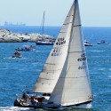 Looking Back: 46th Thrash (2008), Runnerup Again Selkie sprints out of Narragansett Bay (Photo, Ross Santy)
