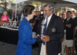 Princess Anne presents the St. David's Lighthouse Trophy to Peter Rebovich in 2006. (Barry Pickthall/PPL)
