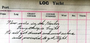 The log of the Berry includes this report familiar to most Bermuda Race sailors.