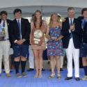 50th Thrash Prize List is Posted The first award was one of the most popular of the ceremony. The new Stephens Brothers Trophy for the top boat with a youth crew went to High Noon, the American Yacht Club (NY) entry in the St. David’s Lighthouse Division with seven of her 10 sailors (two girls and five boys) ages 15-18. Only 41 feet long, the very aggressively sailed High Noon was second boat to finish behind Comanche, beating many larger competitors. This was the one of several trophies won by the young crew and their three adult shipmates.