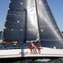 It’s High Noon for the Last Sprint by a Surprisingly Young Crew High Noon starts the race with her young crew on the rail. (John Rousmaniere)