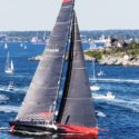 Newport Bermuda Race Starts: Easy Sailing, More Weather Debate Comanche charges out of Narragansett Bay, as always with plenty of attention. (Daniel Forster/PPL)