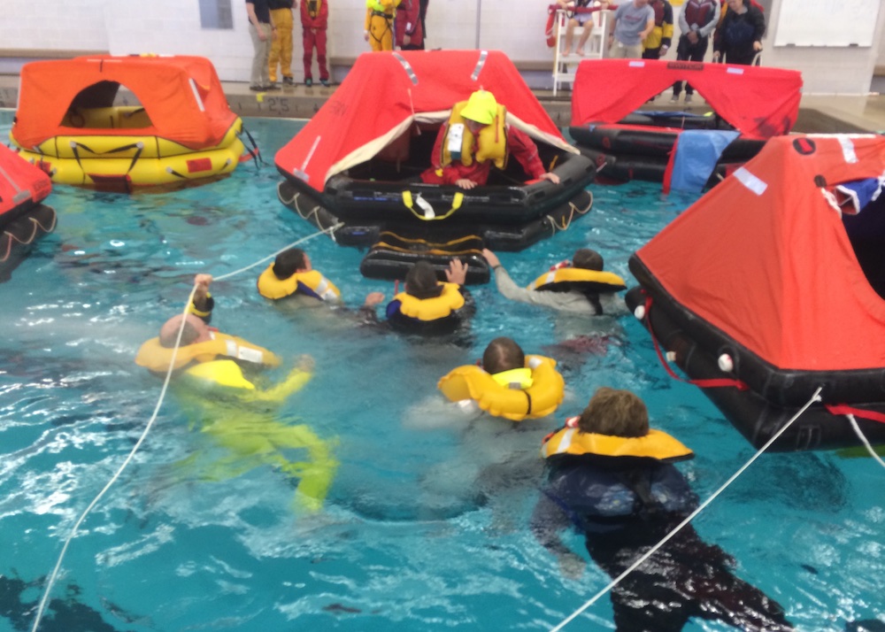 Safety at Sea life-raft training
