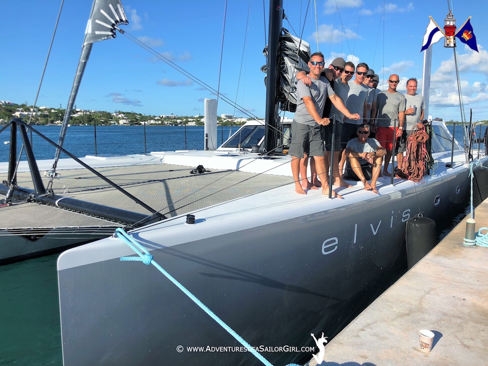 Elvis crew at Royal Bermuda Yacht Club
