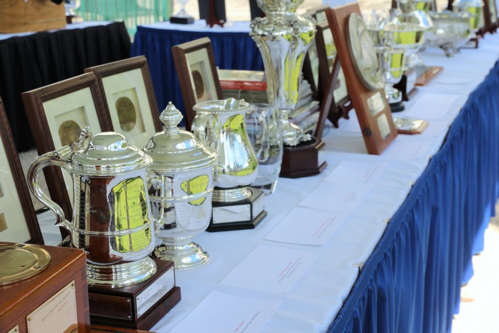 Trophies at 2018 Newport Bermuda Race Prize-Giving