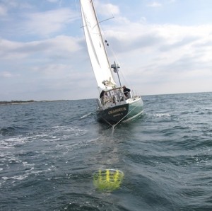 The tests were done with a Swan 44 whose rudder had been removed