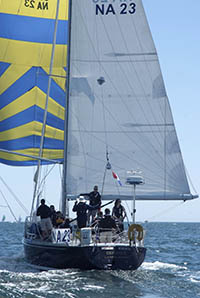 The Naval Academy's Defiance, crewed by midshipmen, is back after her fine finish in 2010. (Barry Pickthall/PPL)