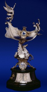 The first Bermuda Race winner's trophy, presented by Sir Thomas Lipton (Mariners' Museum)