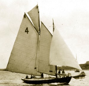 The stars of the Bermuda Race's schooner era were the Alden Malabars, like the 1923 race winner Malabar IV. (PPL)