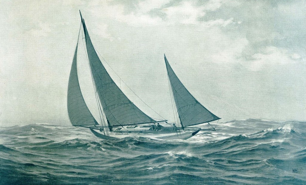 "The song of the wind-satisfied sail." Tamerlane in the Gulf Stream, by crewmember Warren Sheppard