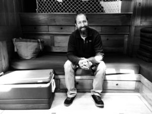Kyle Dufur, captain of Black Watch, below decks.