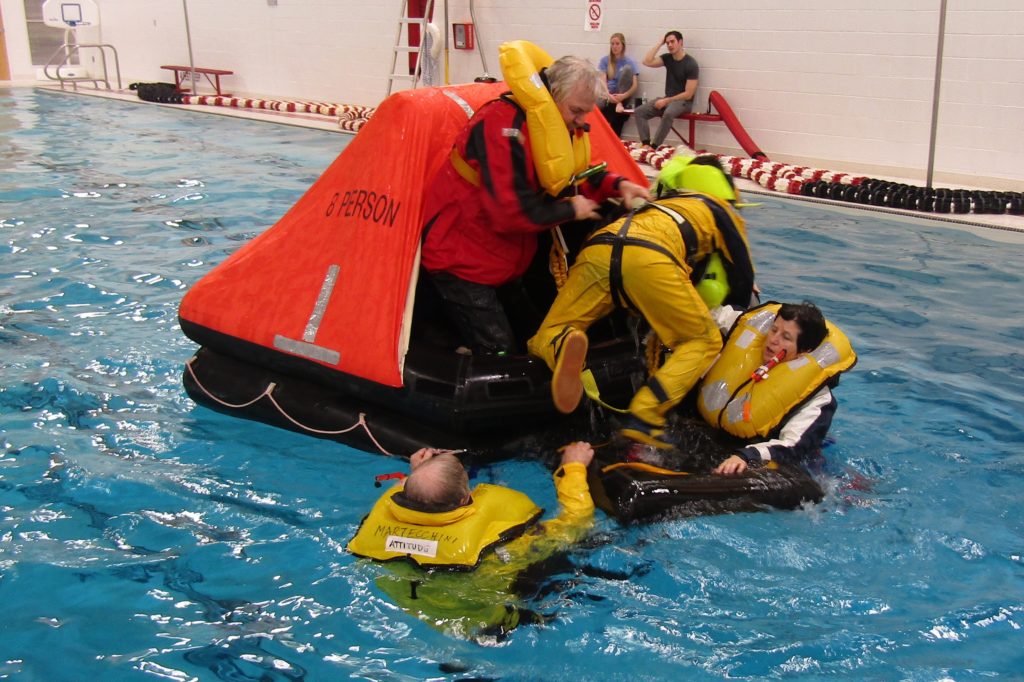 Cruising Club of America safety at sea seminar liferaft boarding