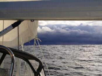 Gulf Stream squall ahead during Newport Bermuda Race by John Rousmaniere