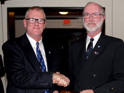 Rob and Jonathan Nye receive Richard S. Nye Bermuda Roll of Honour citation