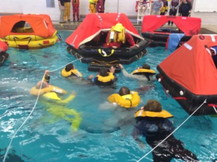 Safety at Sea life-raft training