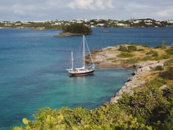 Sailboat cruising Bermuda's waters